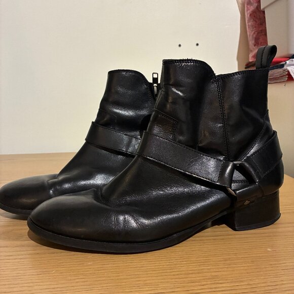 **3 for $25** Urban Outfitters Black Buckle Ankle Boots - Women's 9.5 - Picture 1 of 16